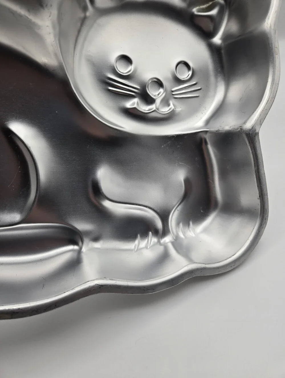 Vintage Wilton 1989 Cutie Cat Aluminum Cake Pan With Insert